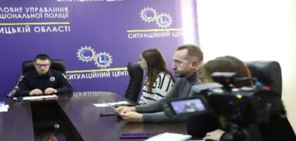 Олег Долінський на прес-конференції звіту голови віннимцької поліції Івана Іщенка